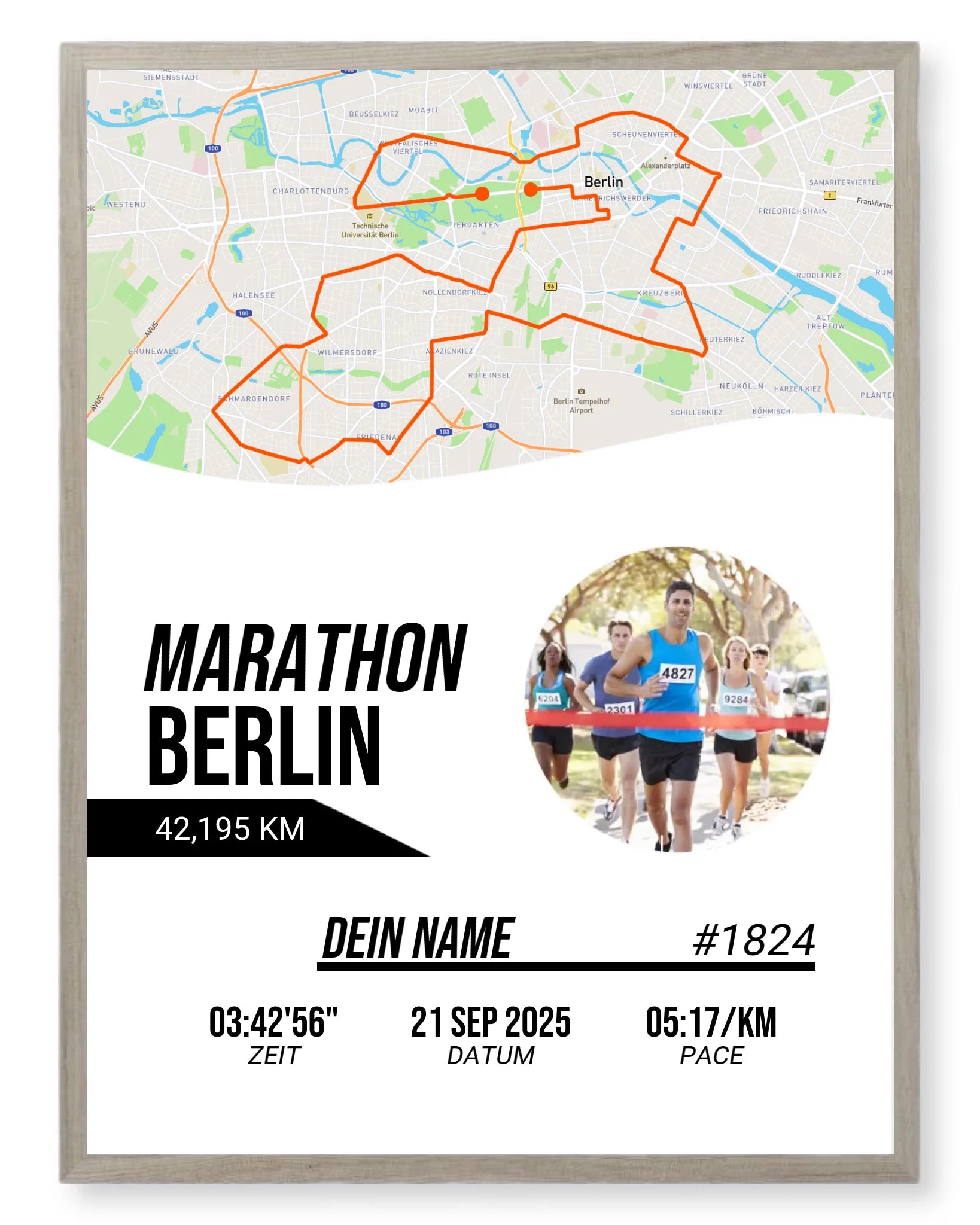 Rahmen - eiche 60x80