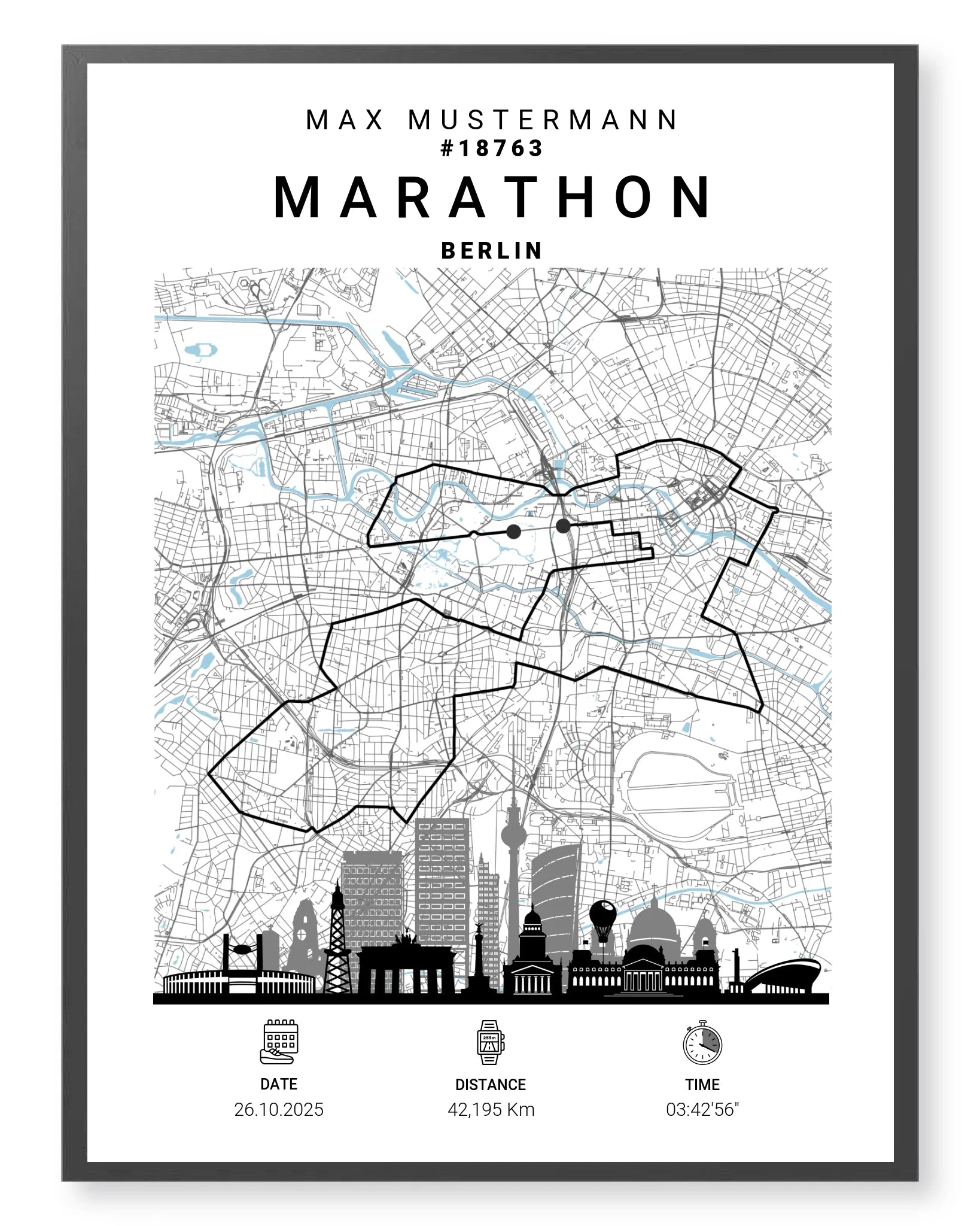 Rahmen - schwarz 30x40