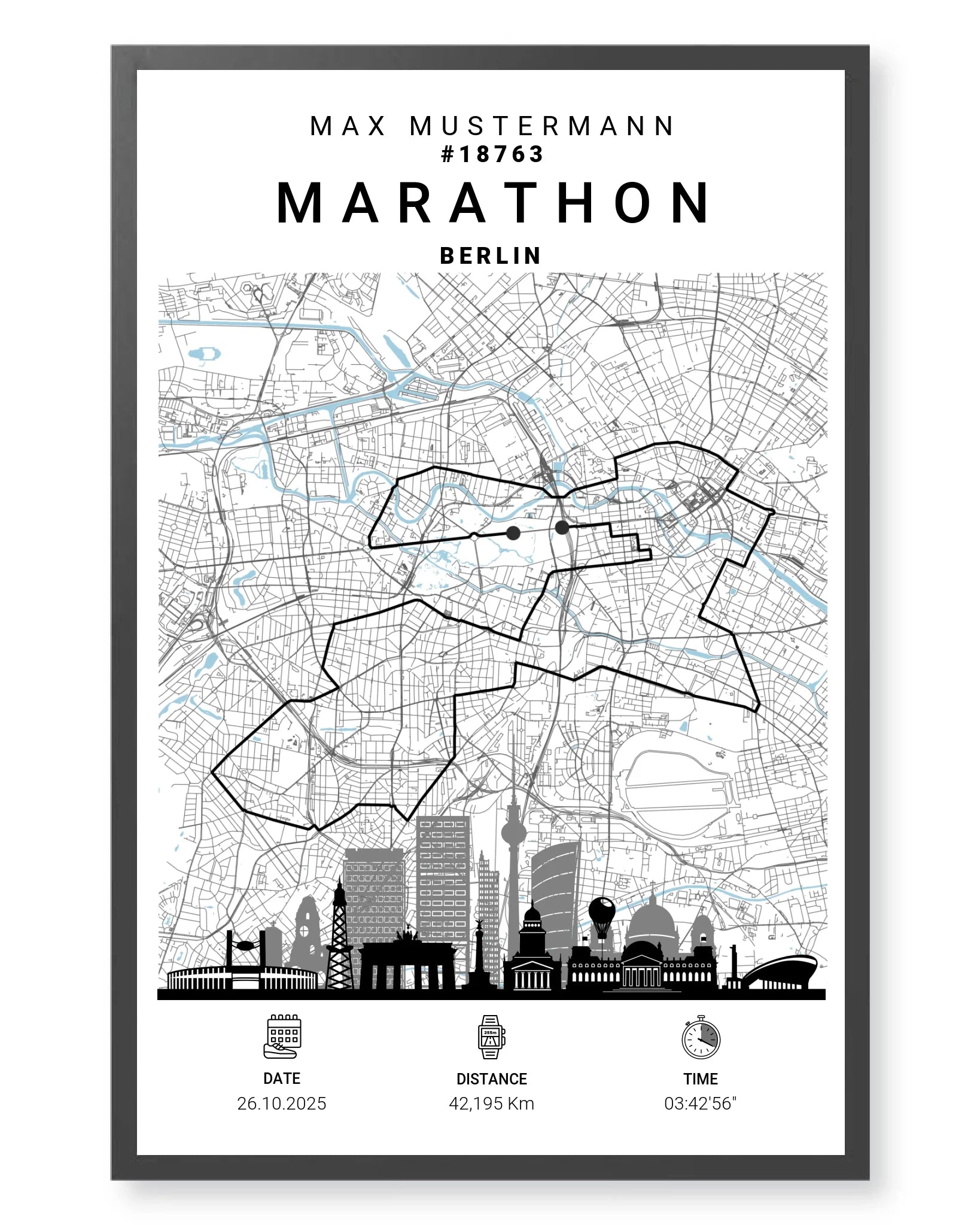 Rahmen - schwarz 40x60