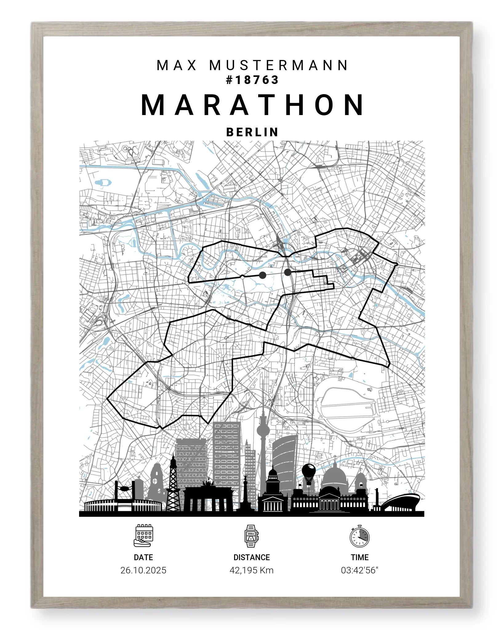 Rahmen - eiche 60x80