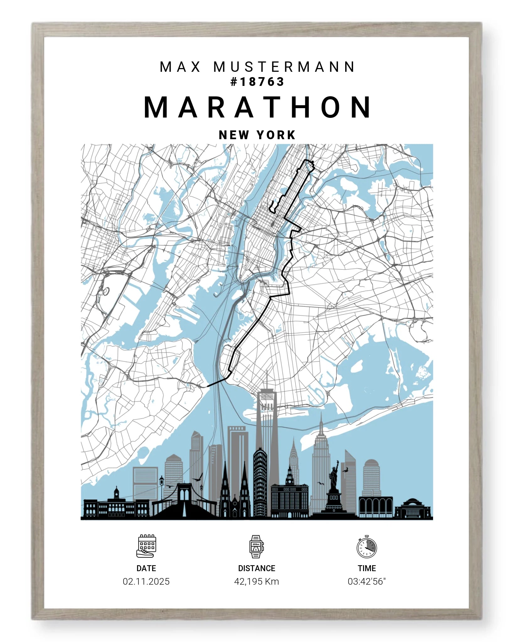 Rahmen - eiche 60x80