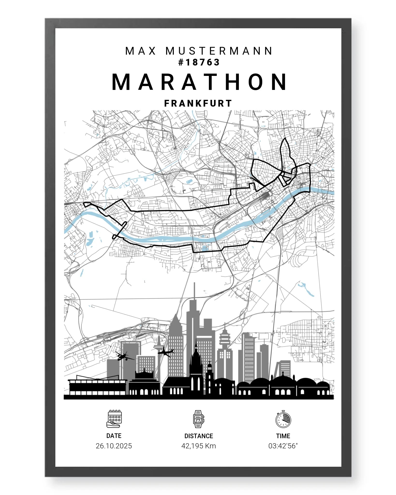 Rahmen - schwarz 40x60