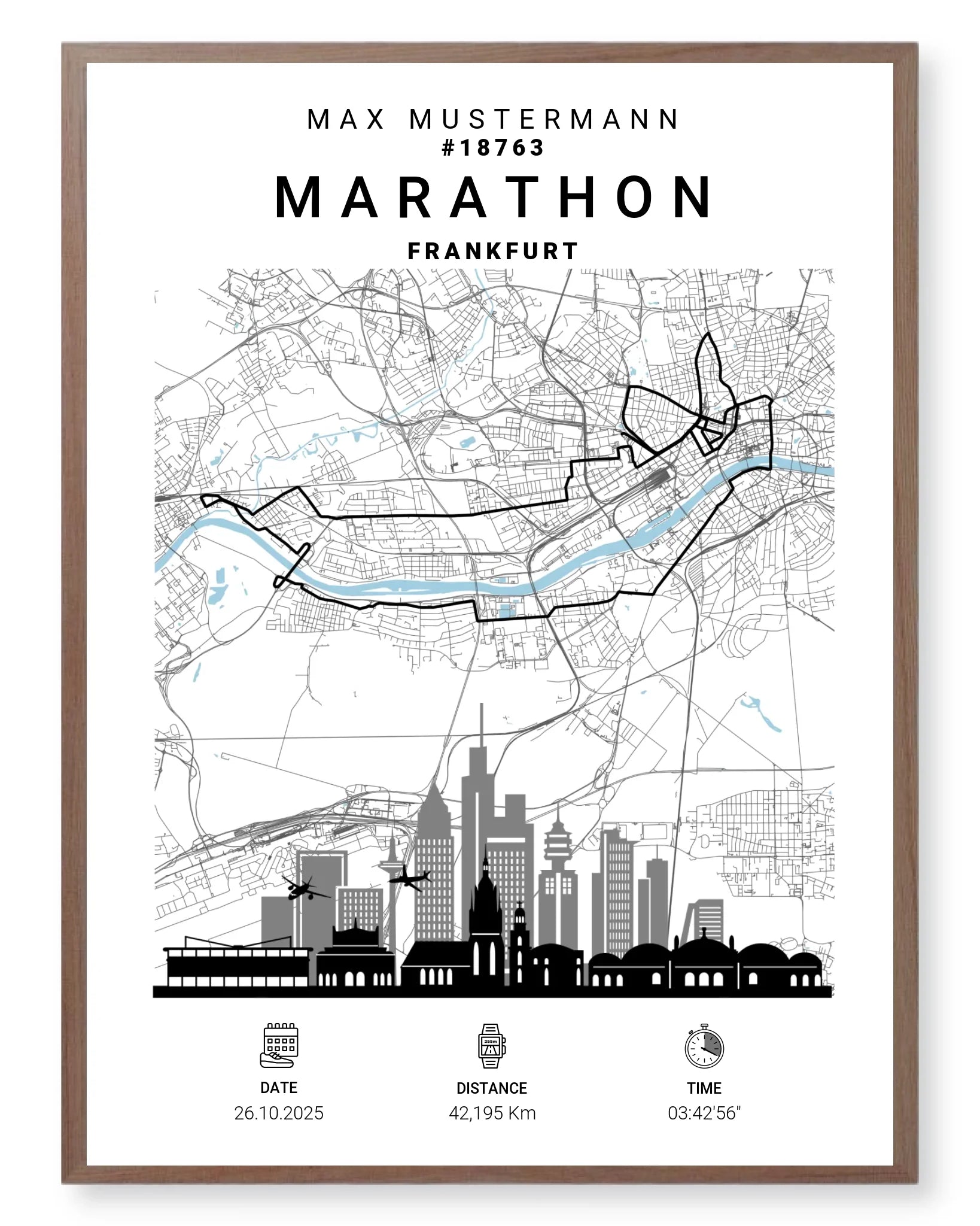 Rahmen - walnuss 30x40