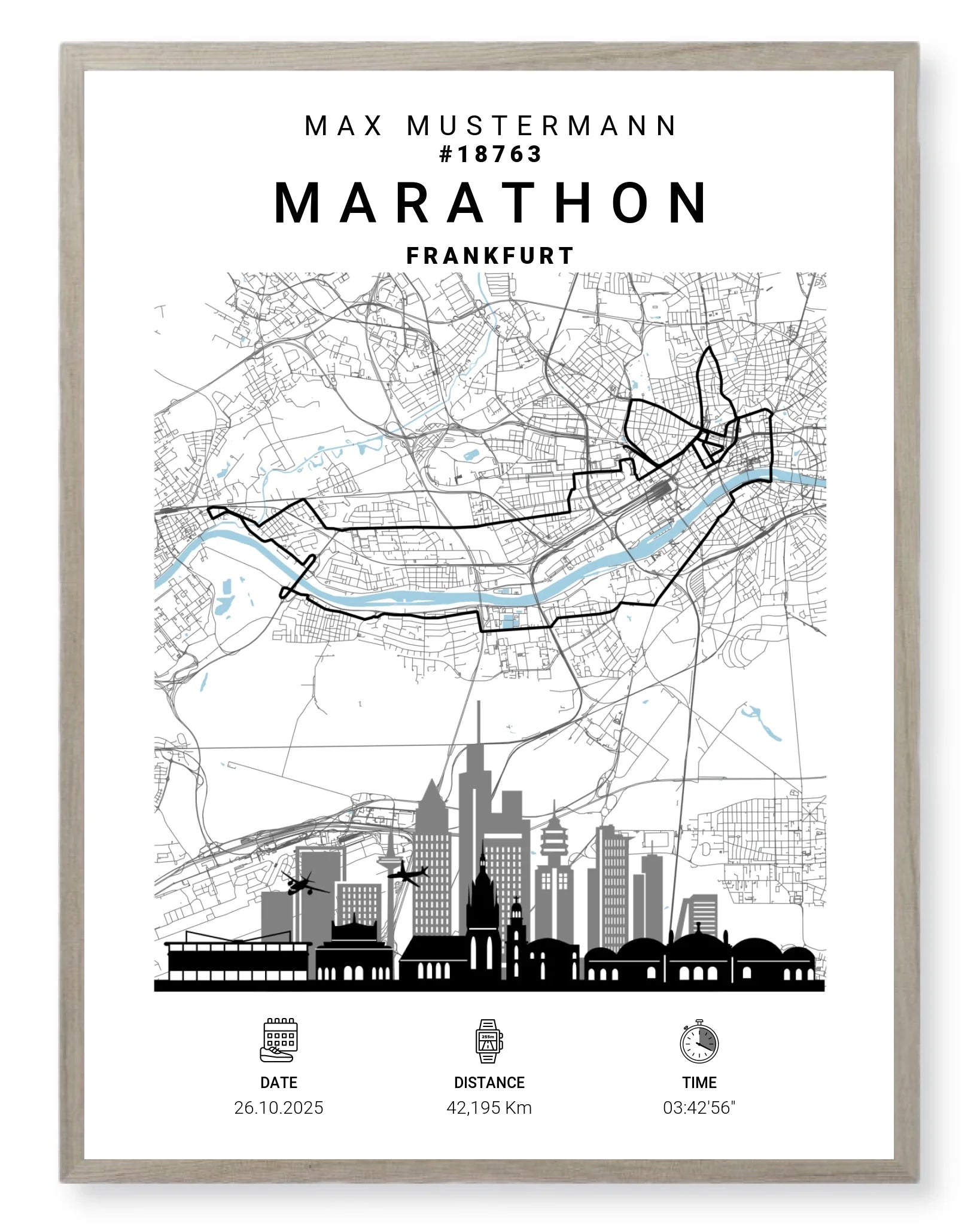 Rahmen - eiche 60x80