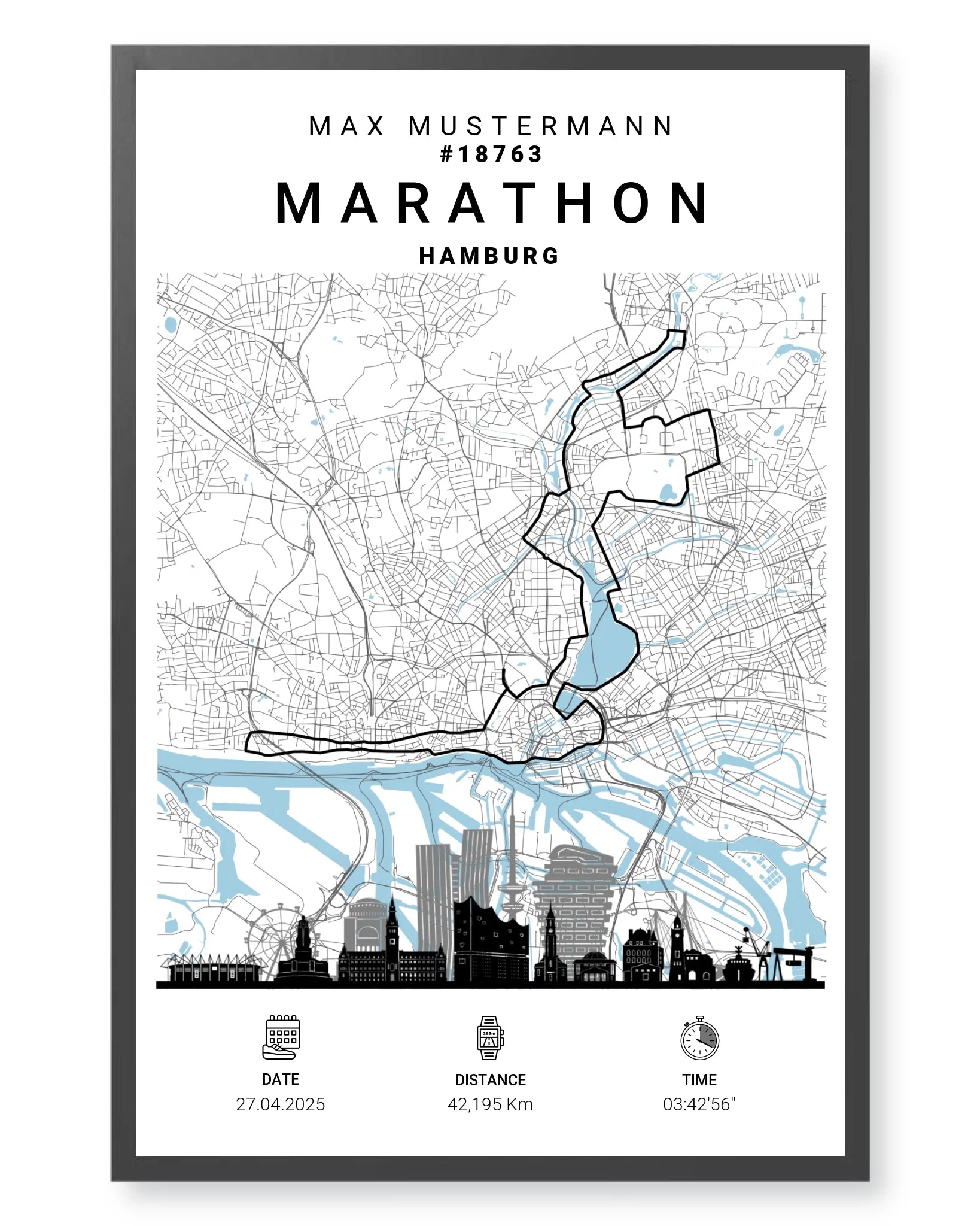 Rahmen - schwarz 40x60