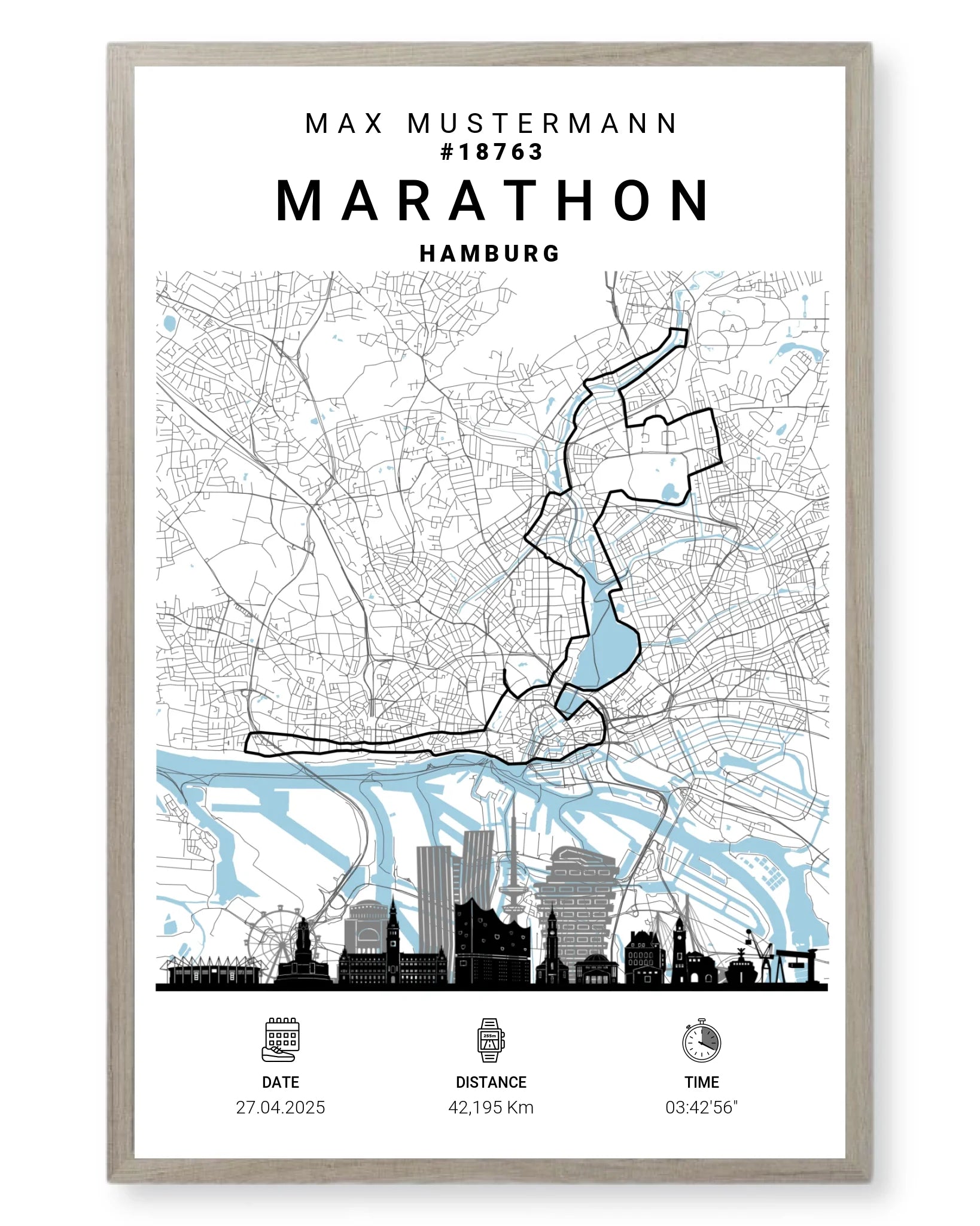 Rahmen - eiche 40x60