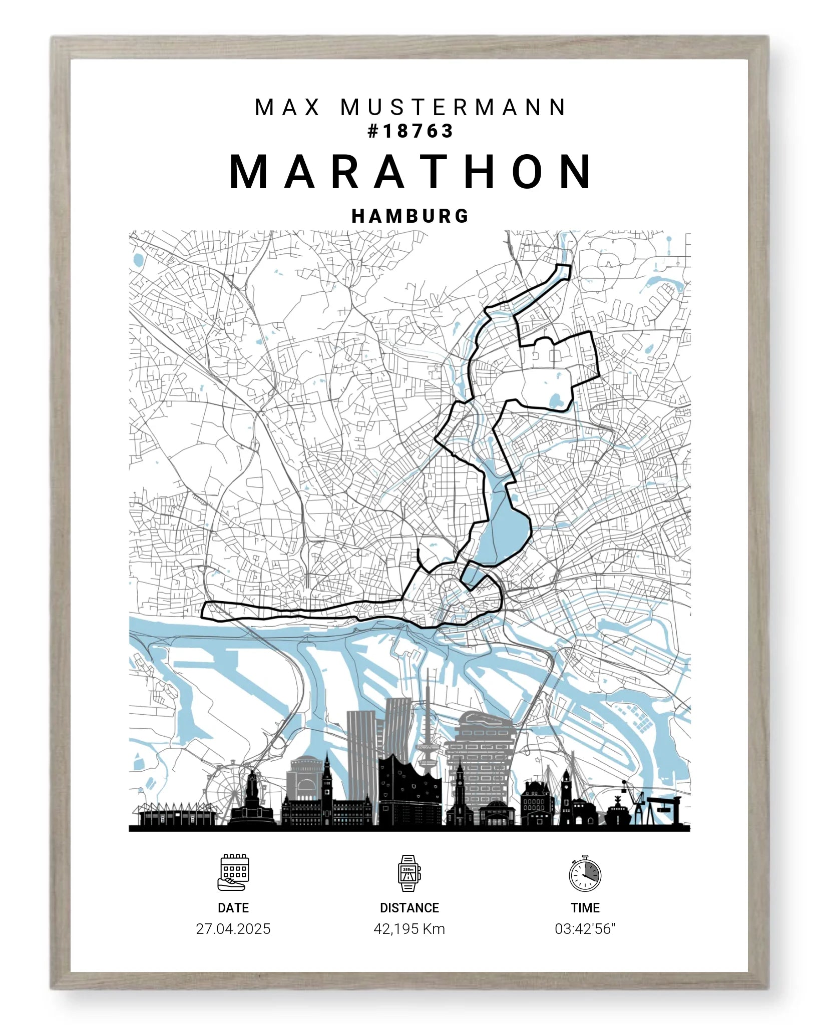 Rahmen - eiche 60x80