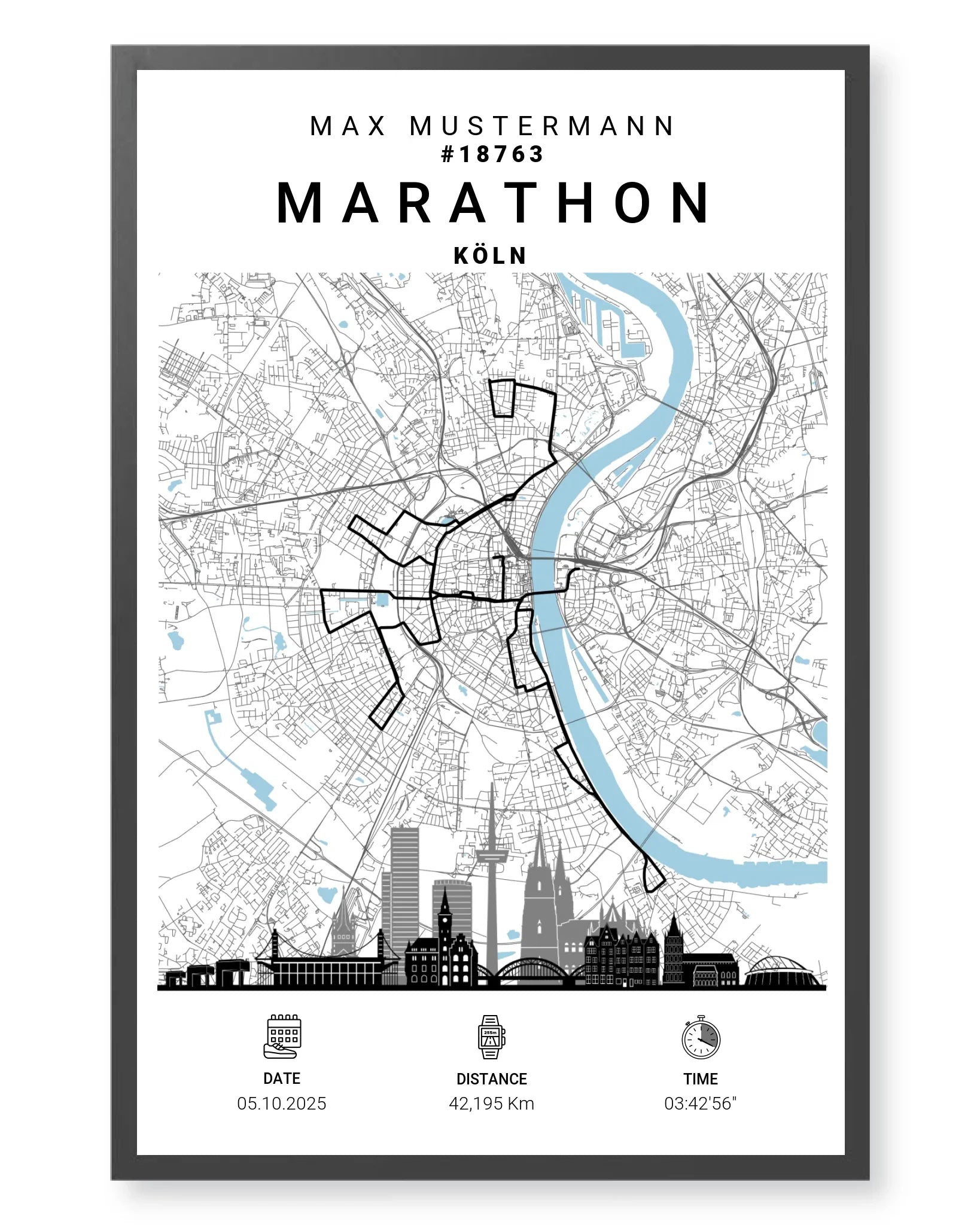 Rahmen - schwarz 40x60