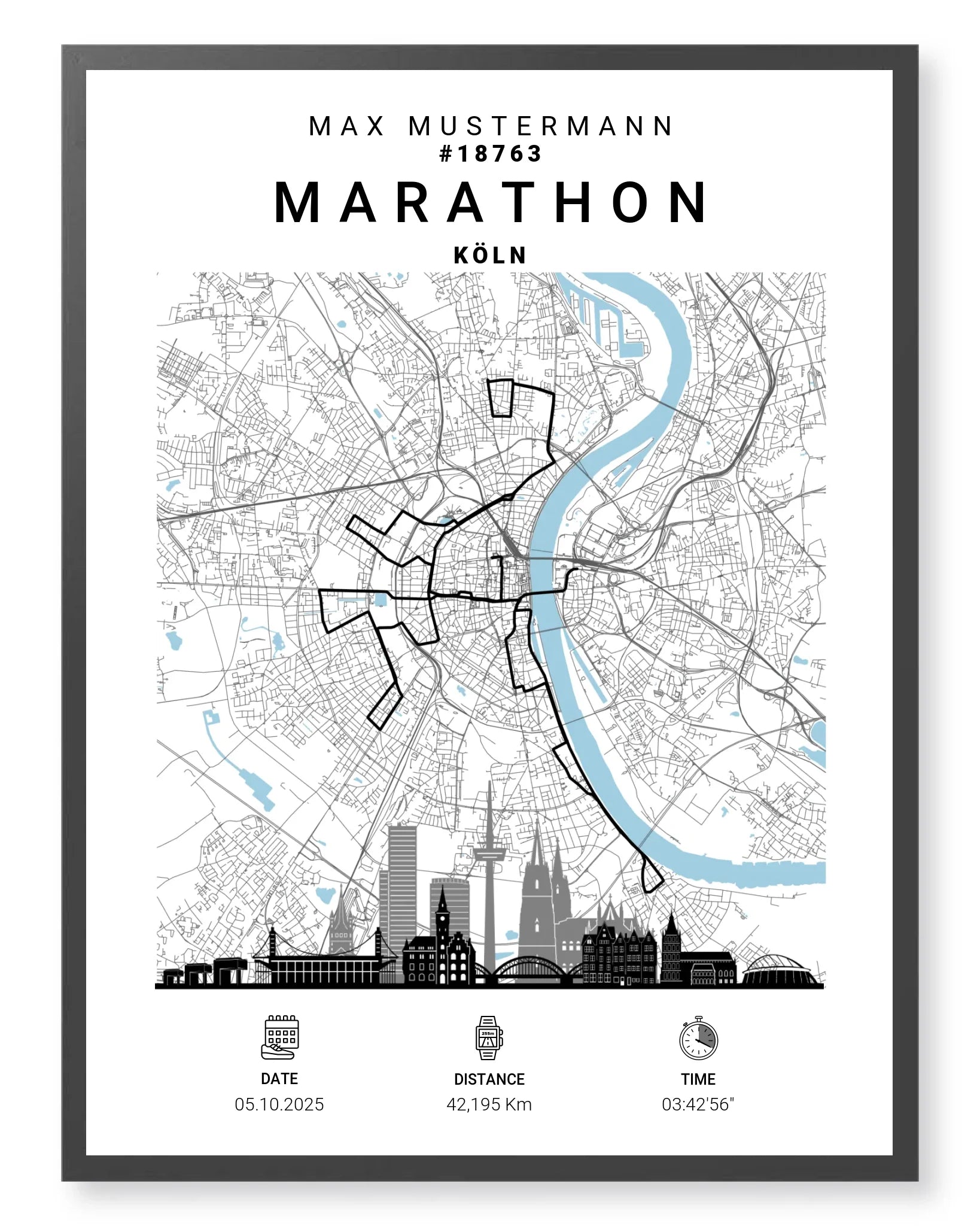 Rahmen - schwarz 60x80