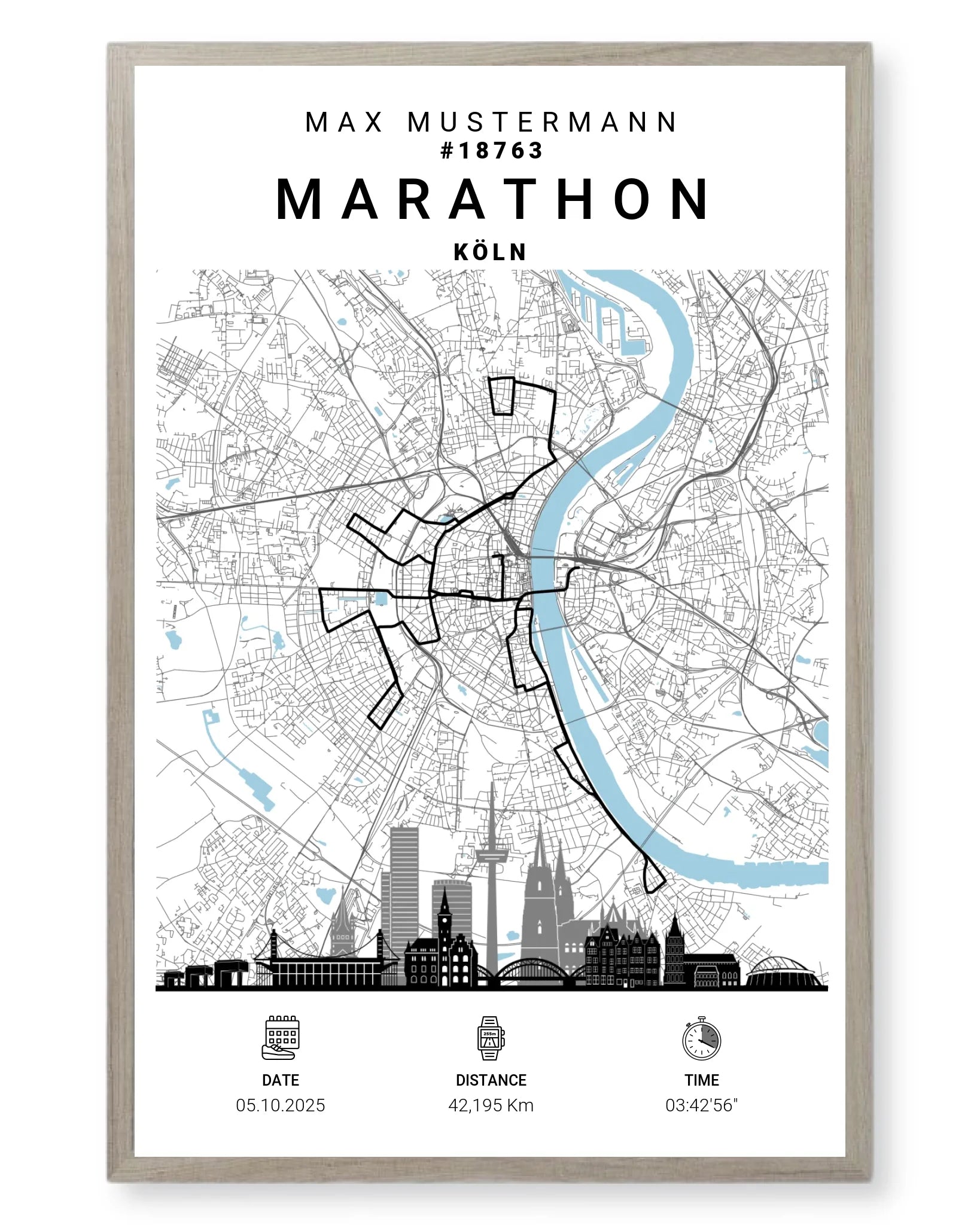 Rahmen - eiche 40x60