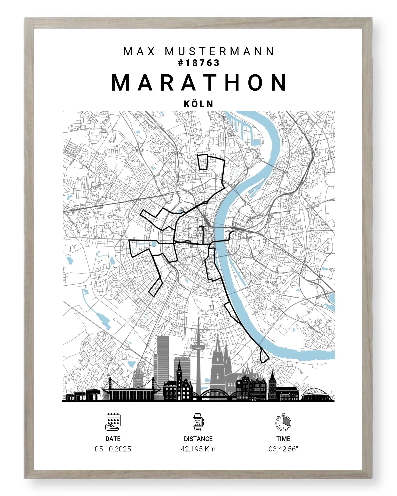 Rahmen - eiche 60x80