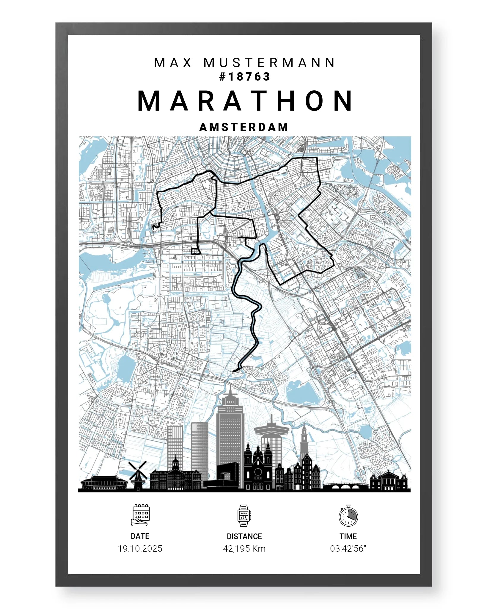 Rahmen - schwarz 40x60