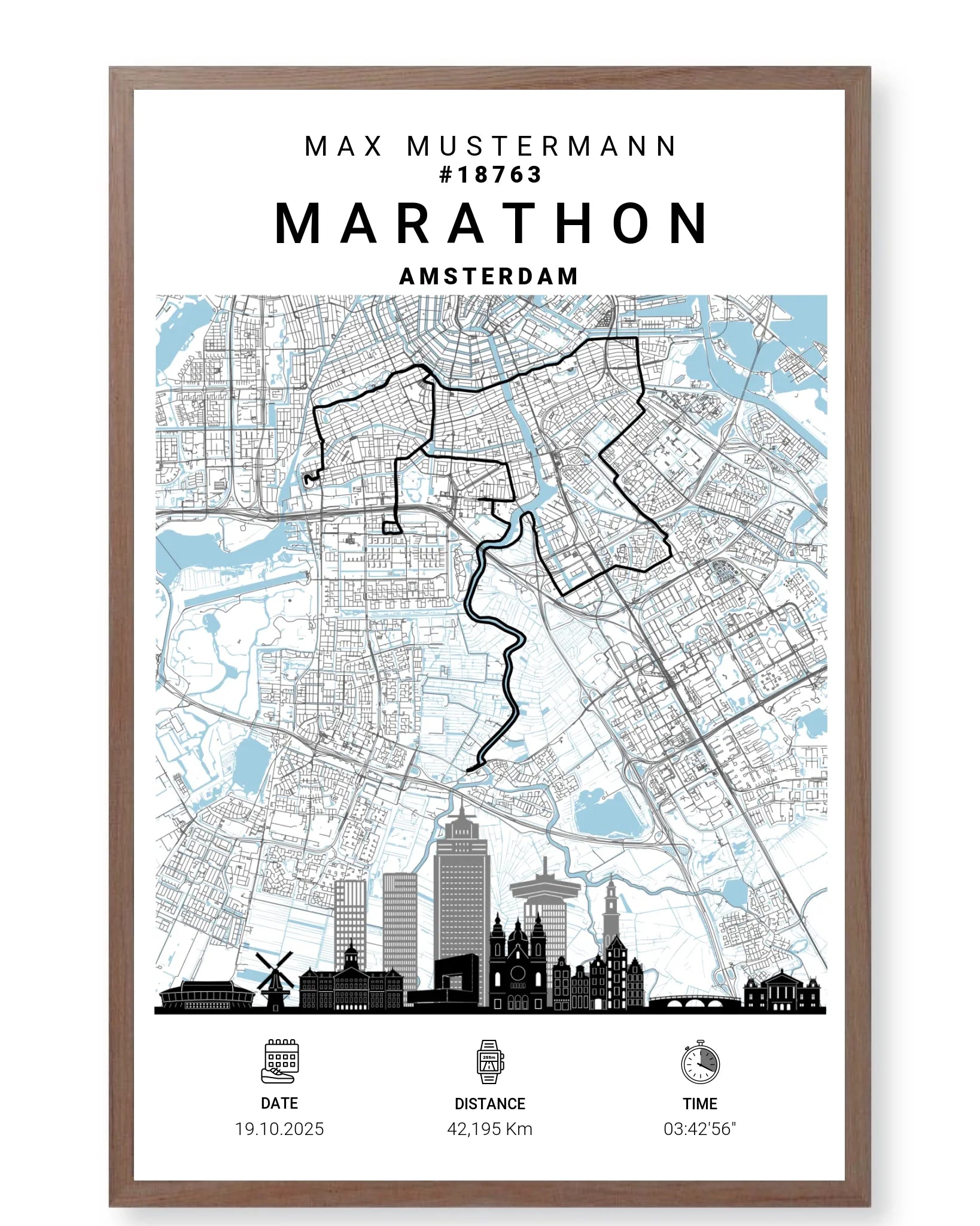 Rahmen - walnuss 40x60