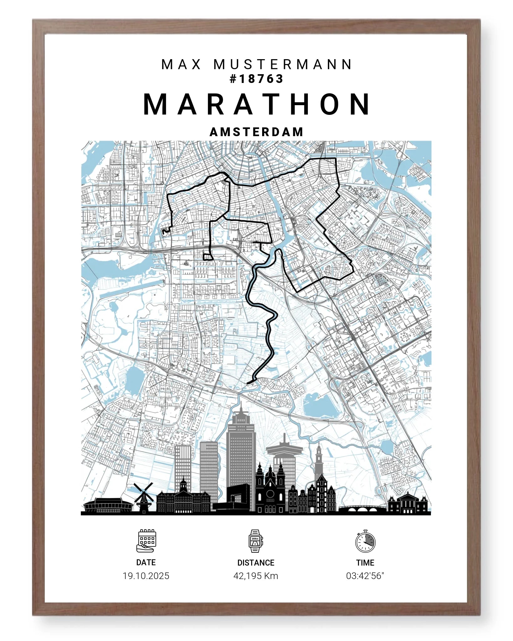 Rahmen - walnuss 60x80