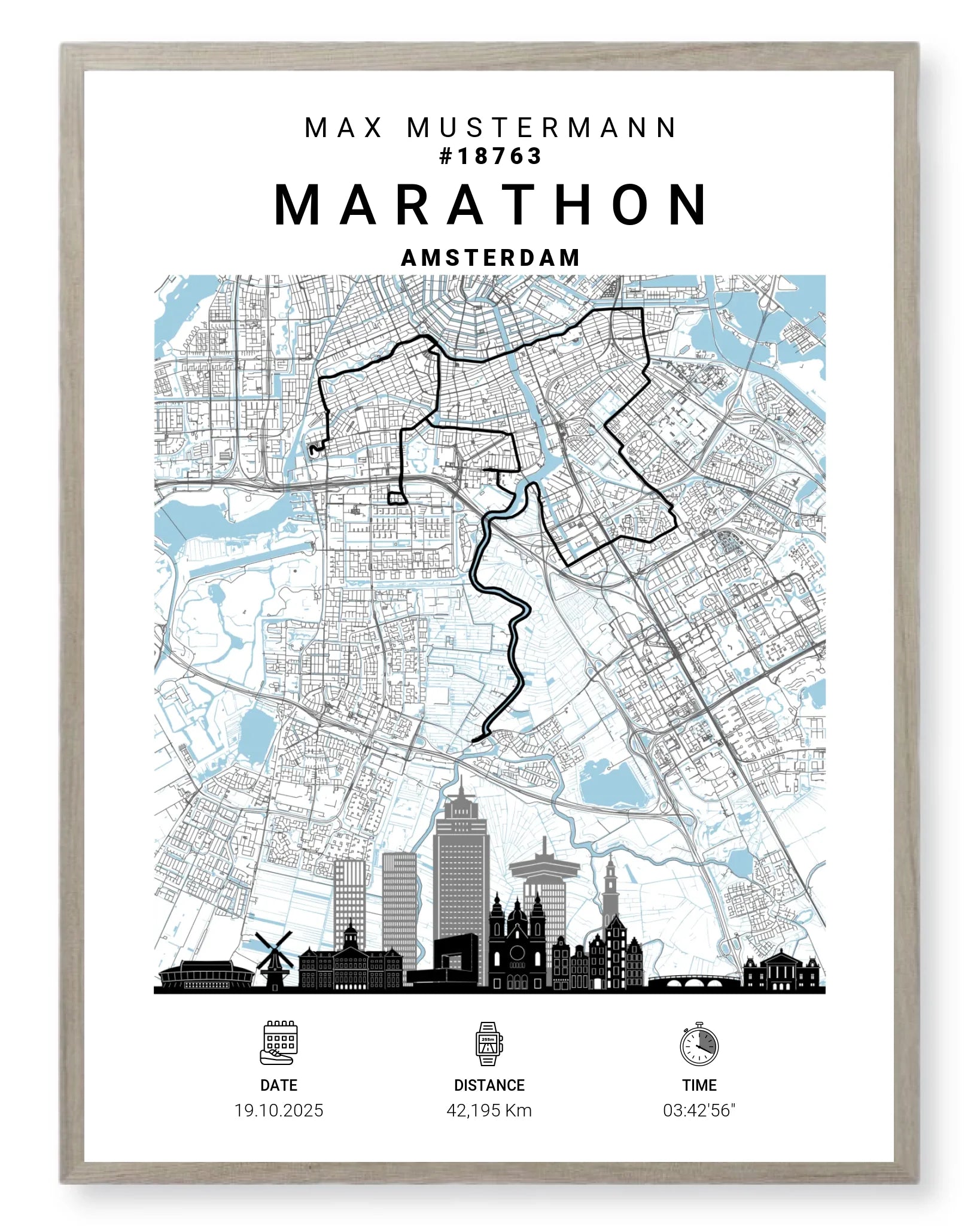 Rahmen - eiche 60x80