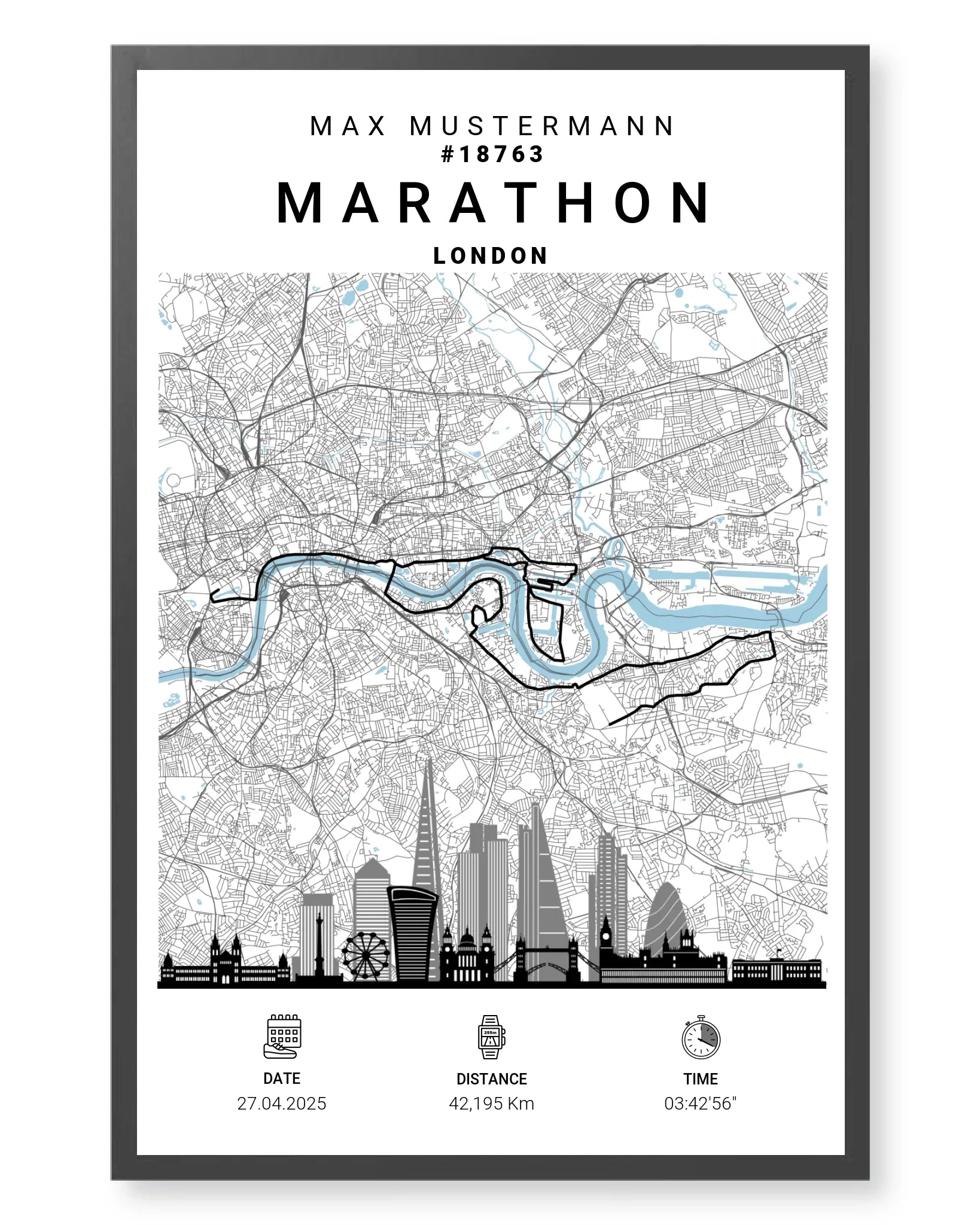 Rahmen - schwarz 40x60