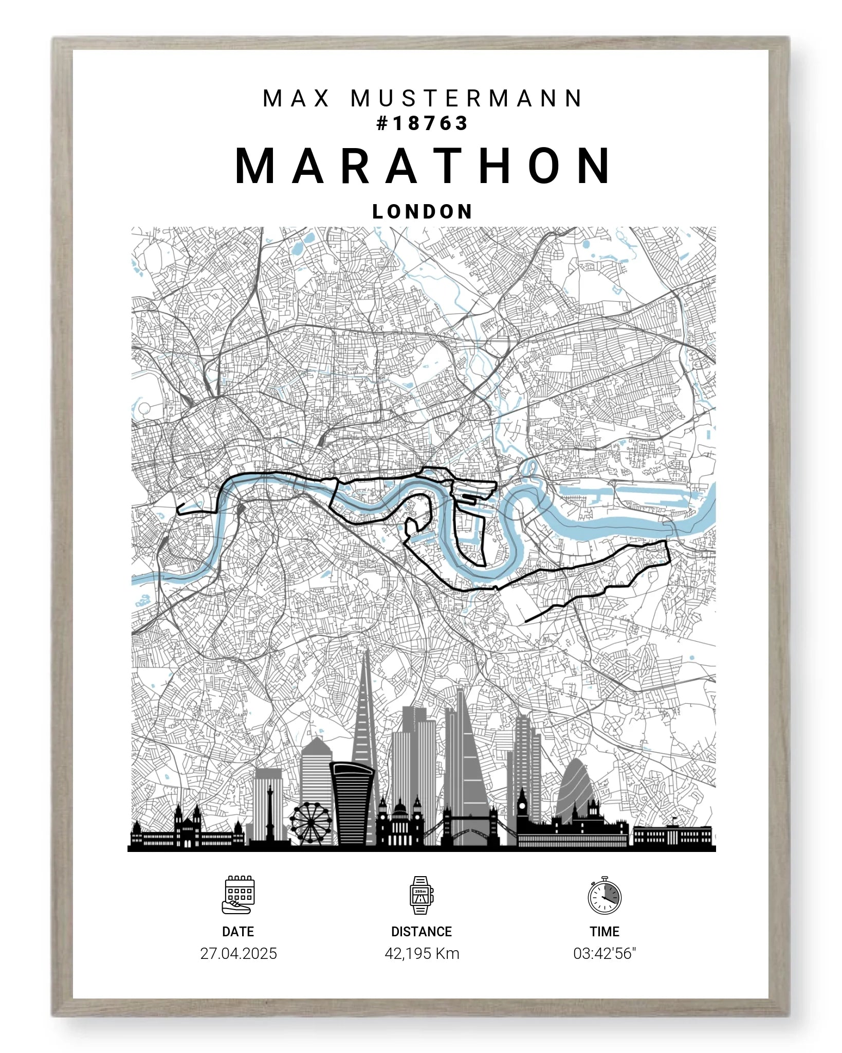 Rahmen - eiche 30x40