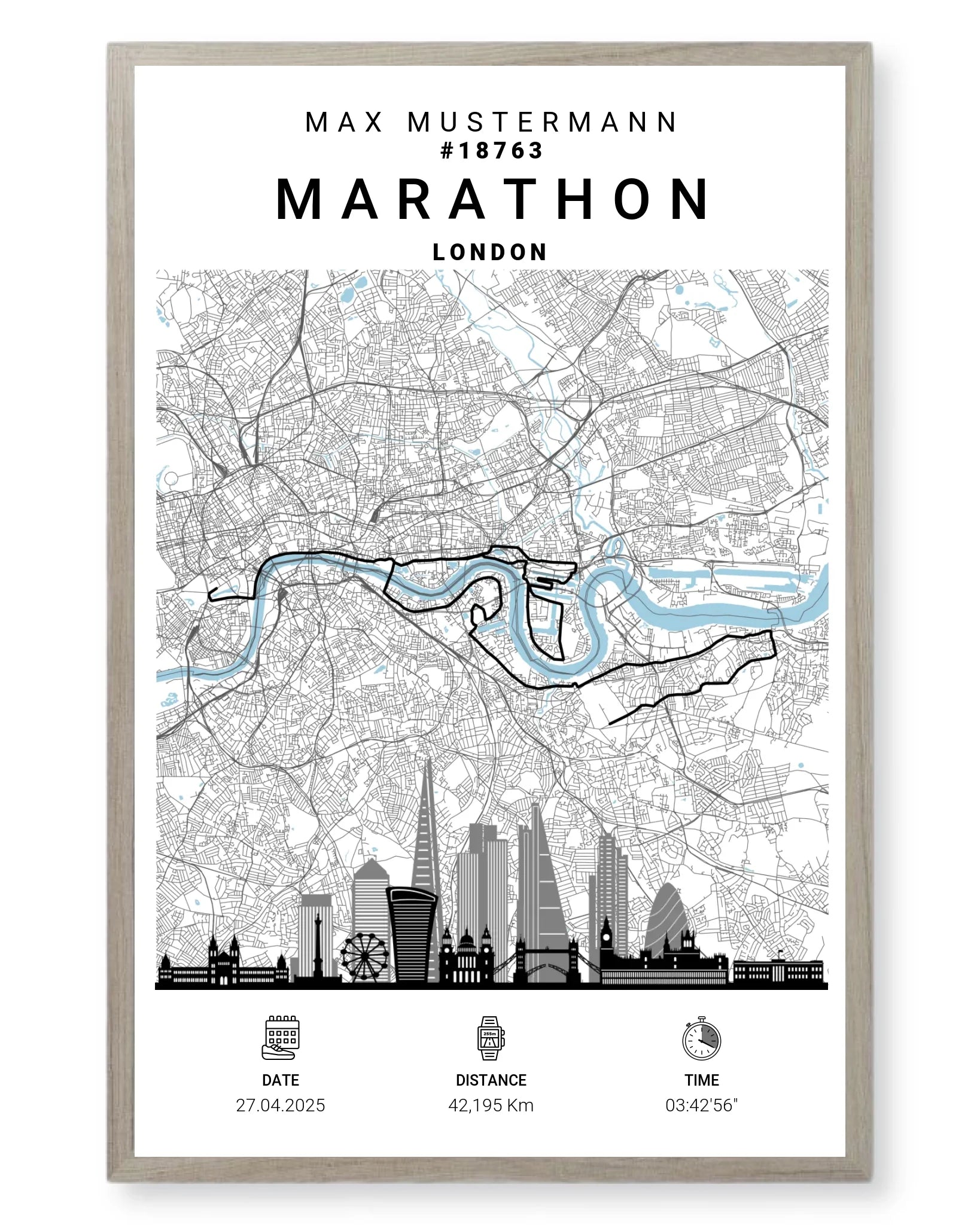 Rahmen - eiche 40x60