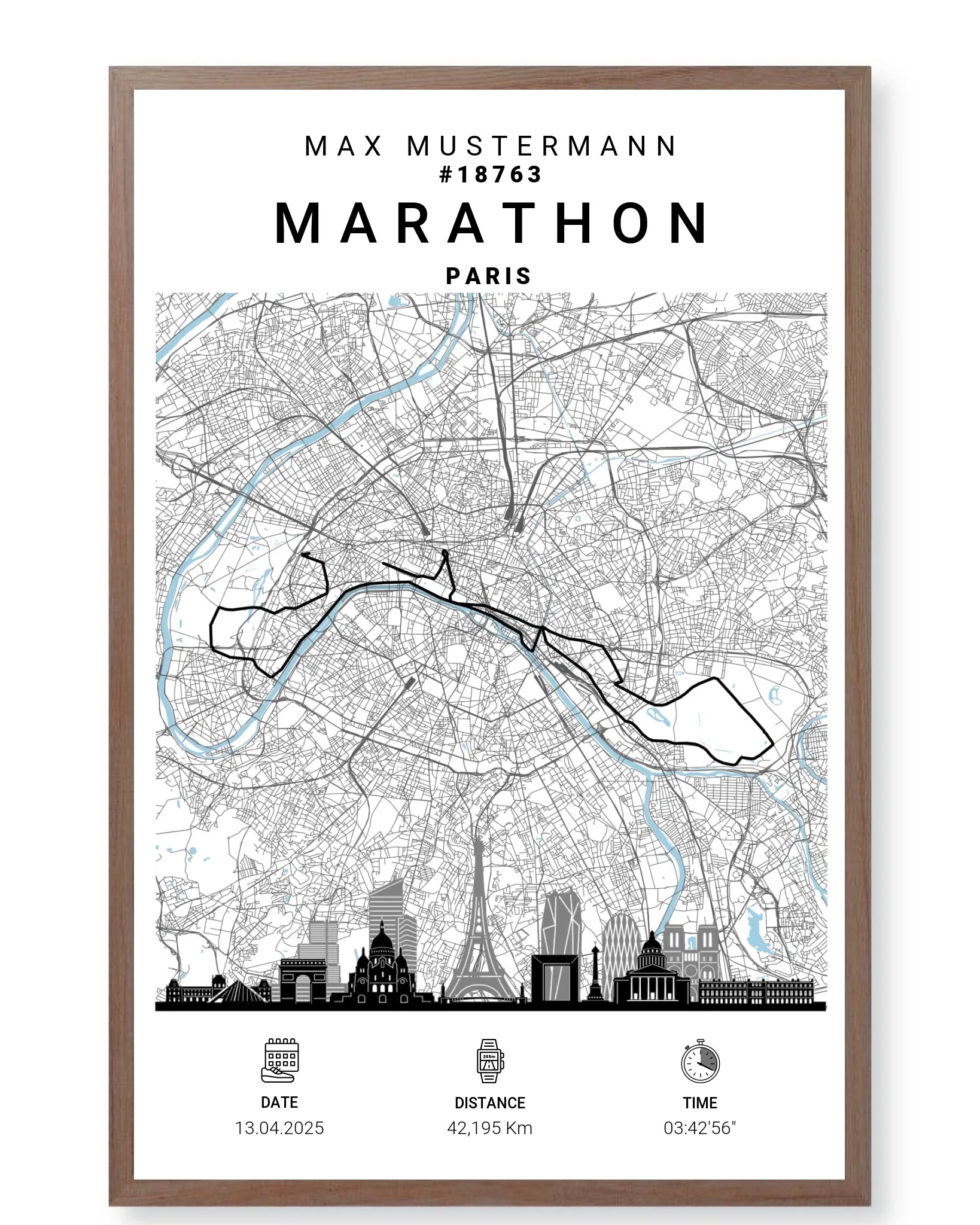 Rahmen - walnuss 40x60