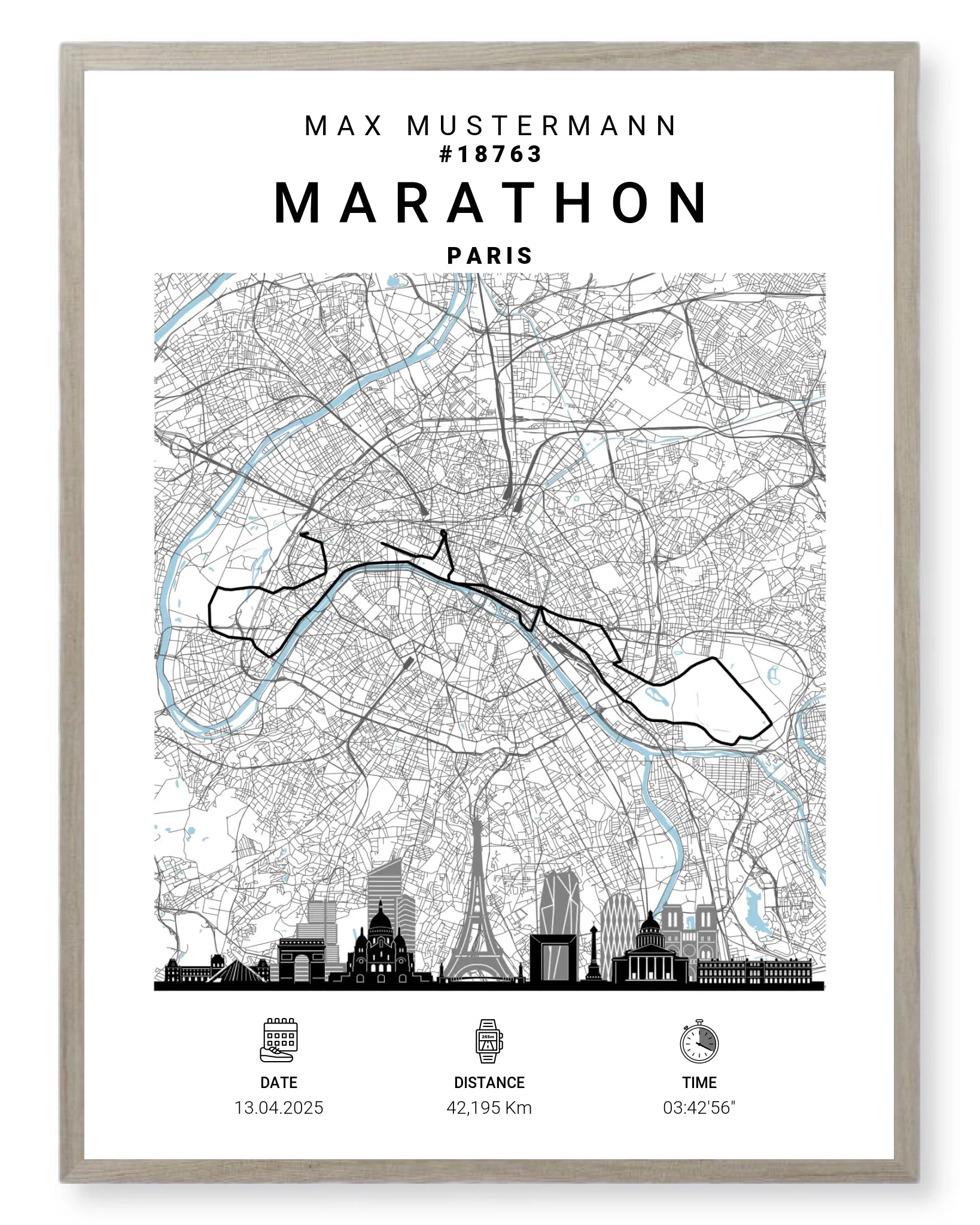 Rahmen - eiche 60x80