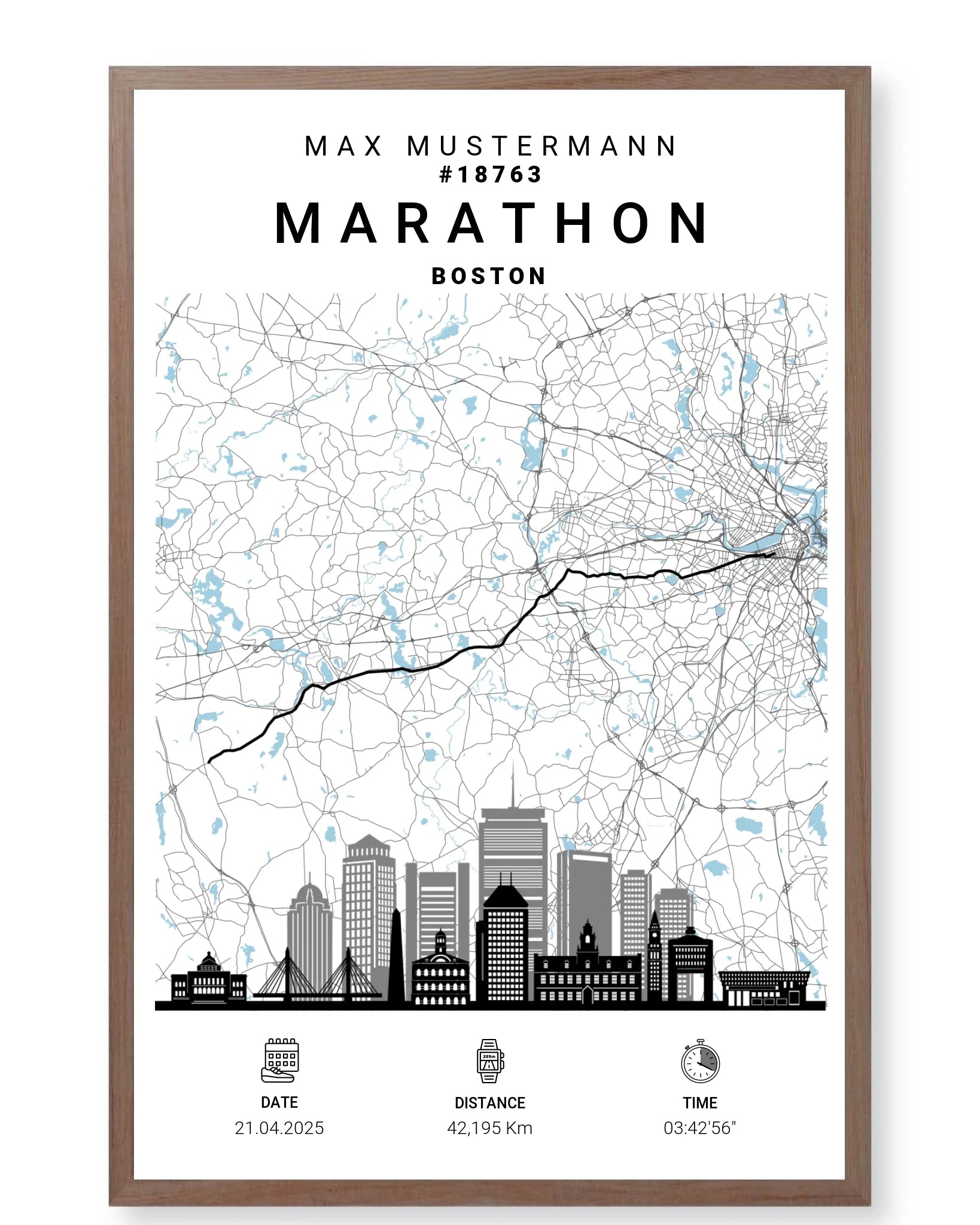 Rahmen - walnuss 40x60