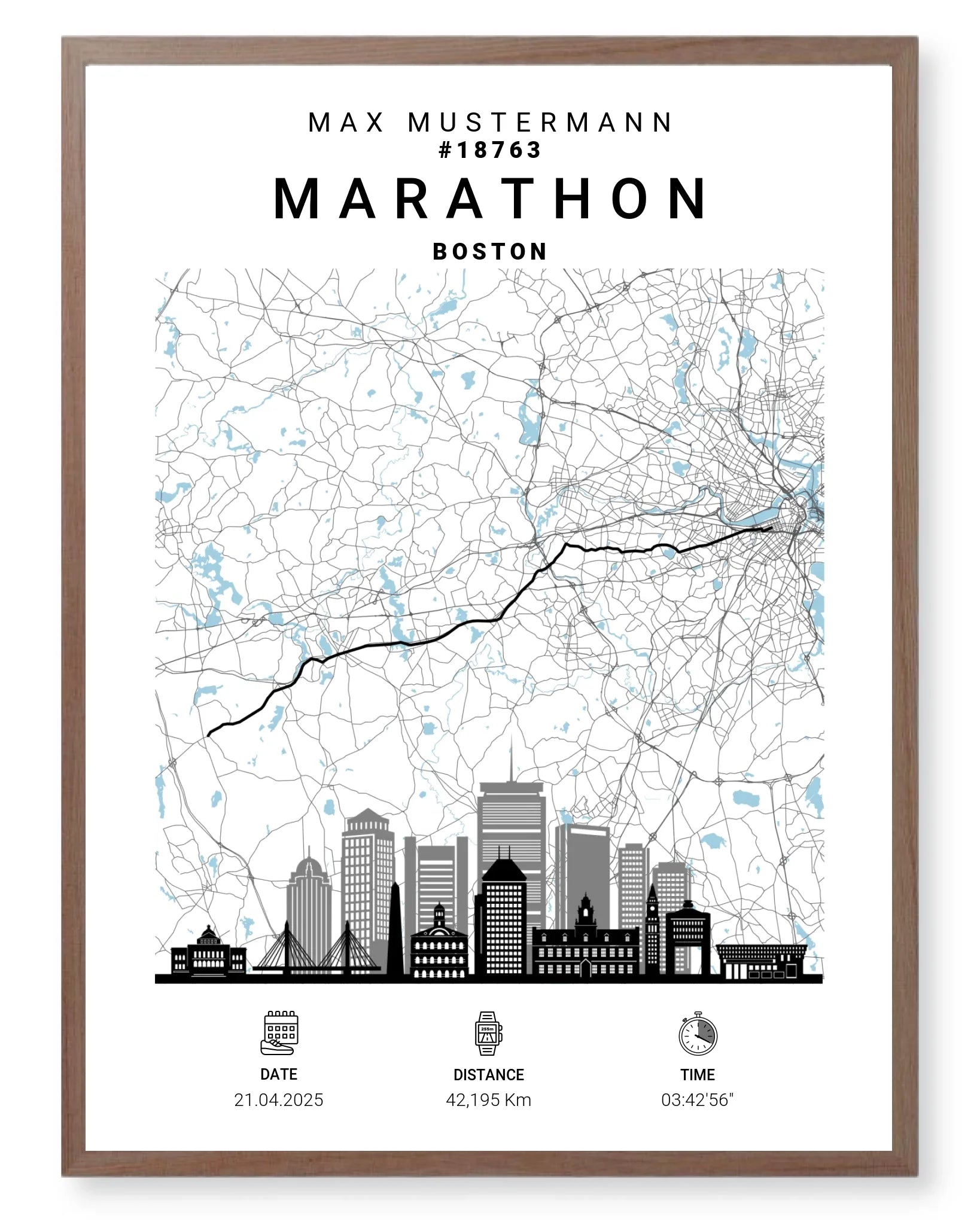 Rahmen - walnuss 60x80