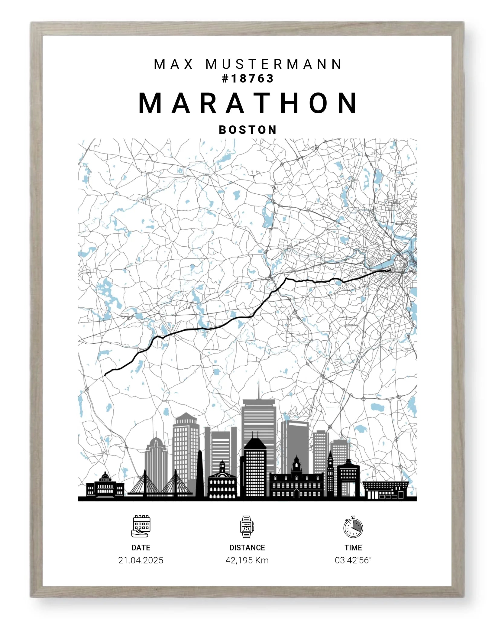 Rahmen - eiche 60x80