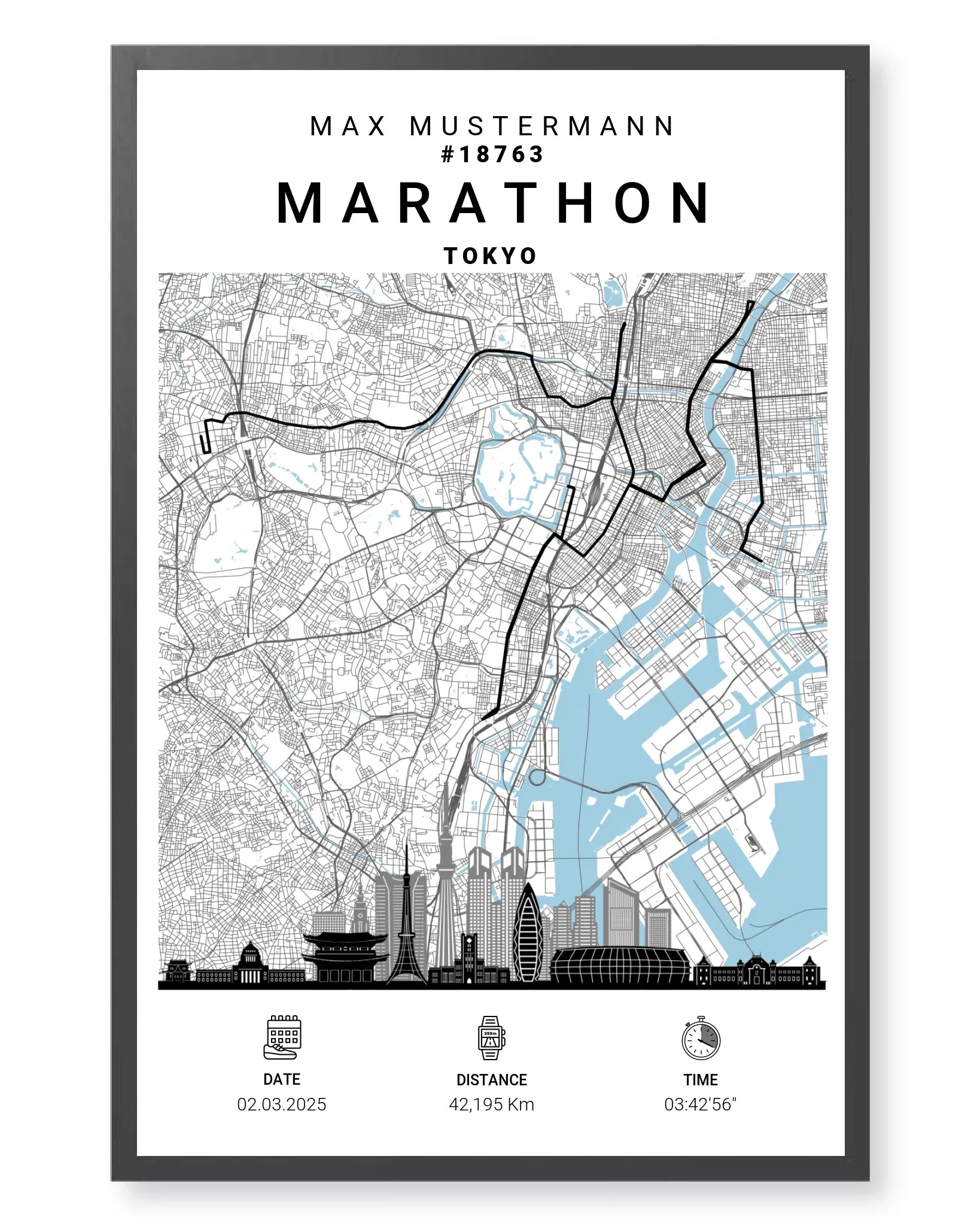 Rahmen - schwarz 40x60