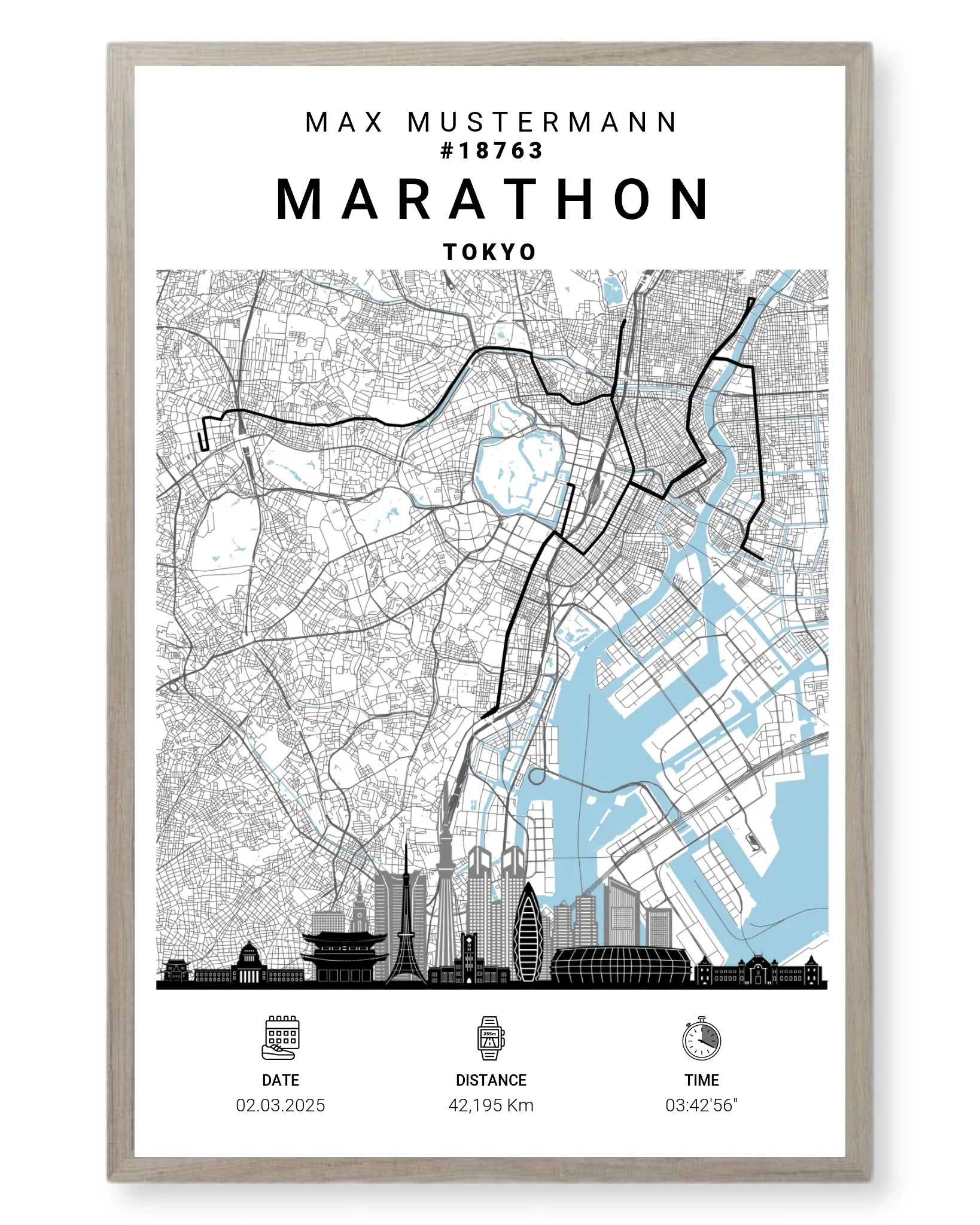 Rahmen - eiche 40x60