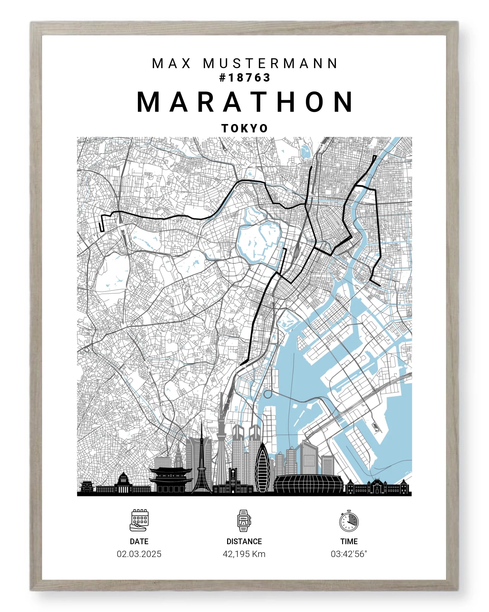 Rahmen - eiche 60x80