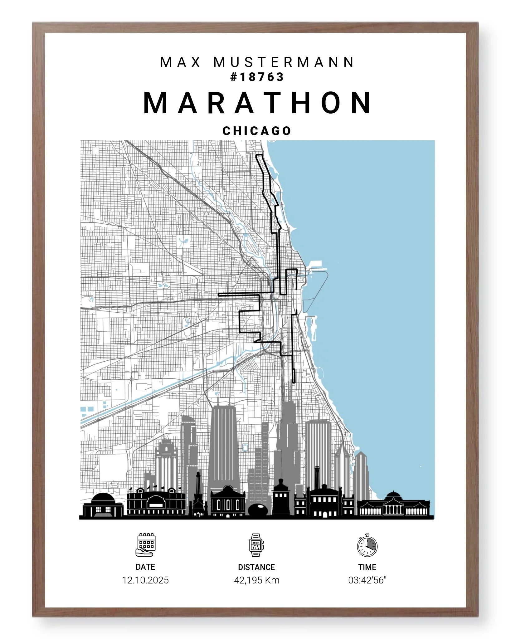 Rahmen - walnuss 30x40