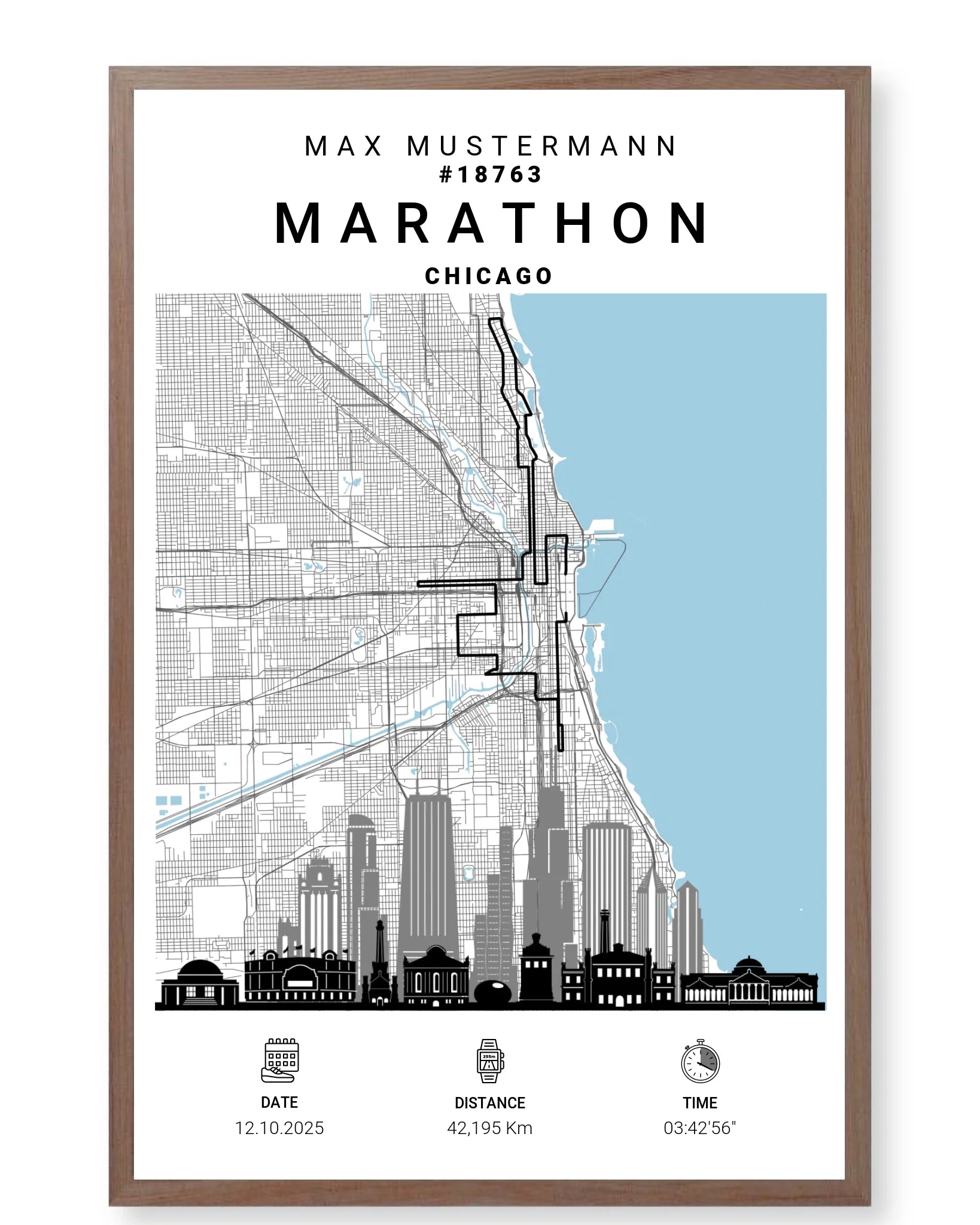 Rahmen - walnuss 40x60