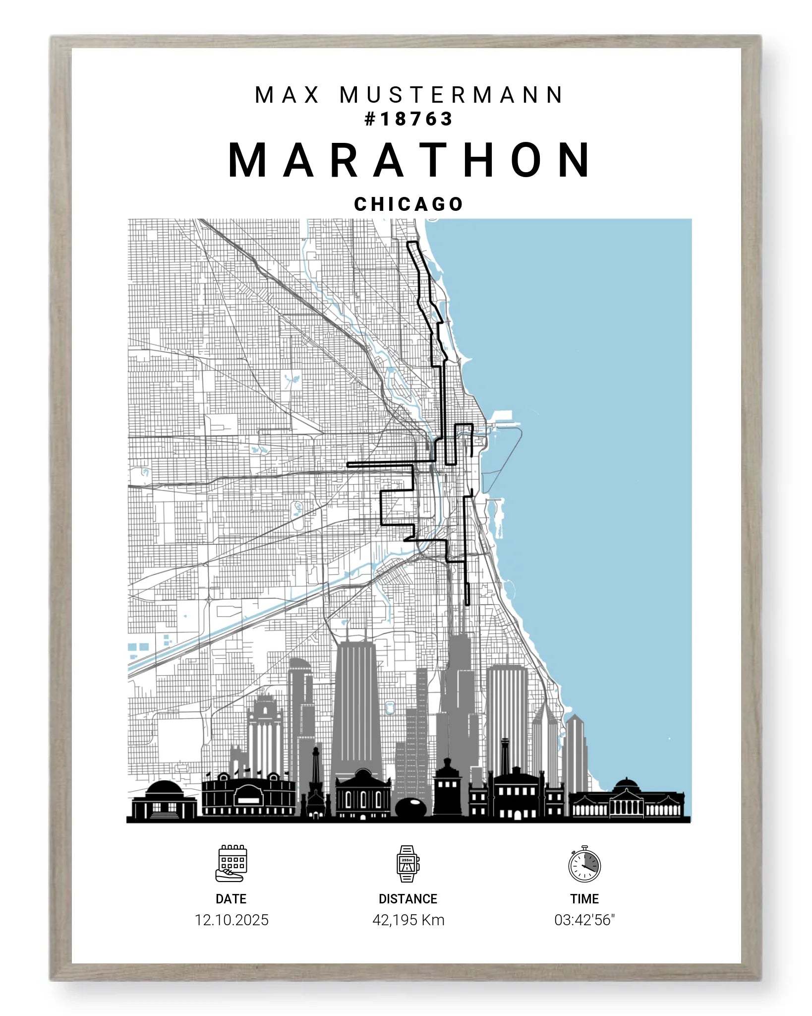 Rahmen - eiche 30x40
