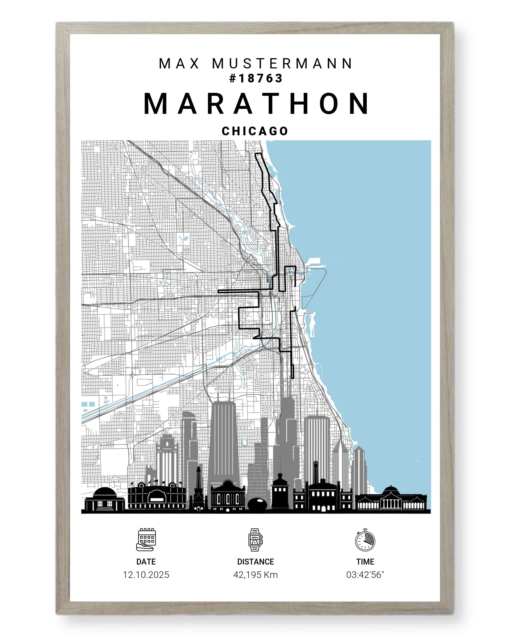 Rahmen - eiche 40x60