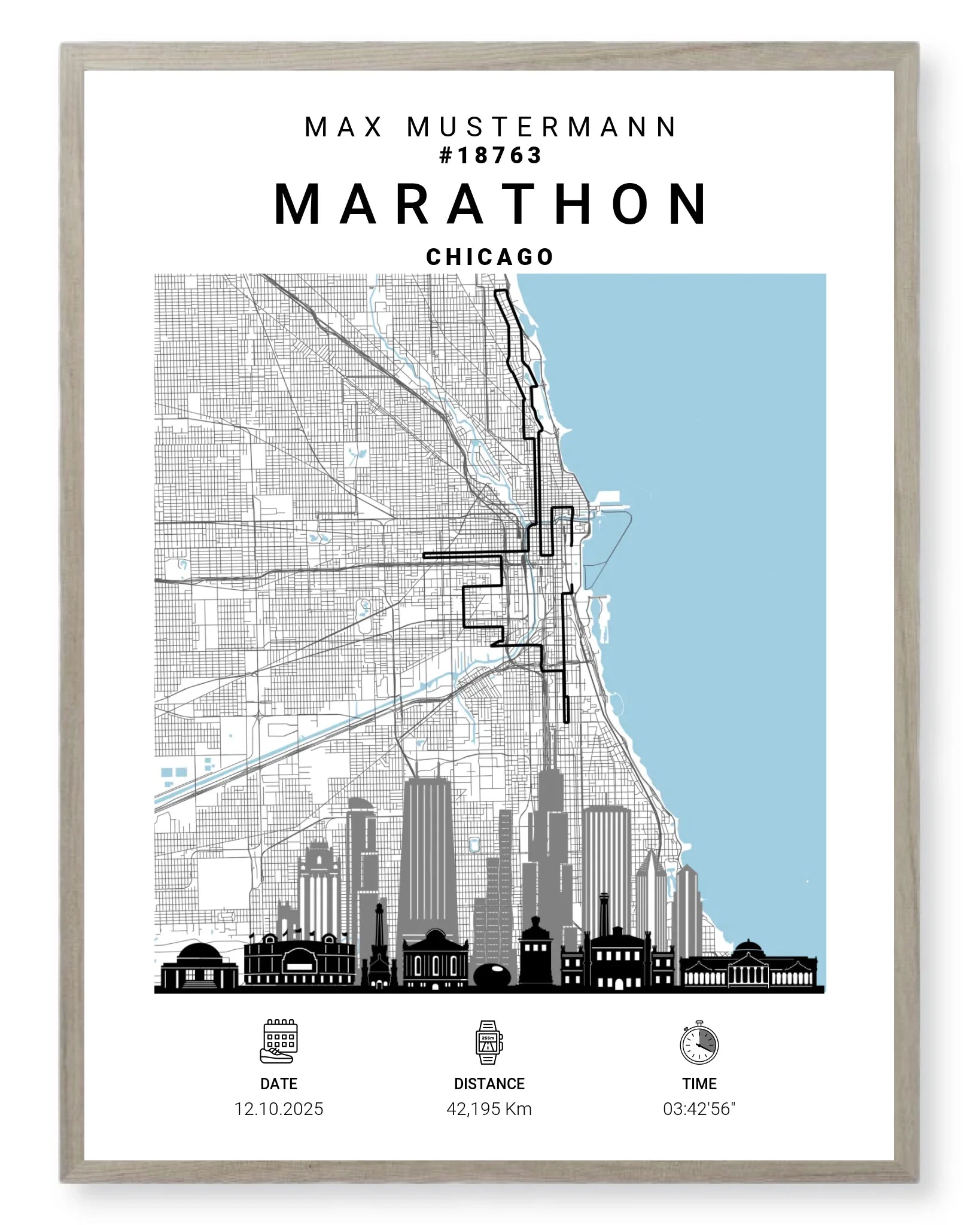 Rahmen - eiche 60x80