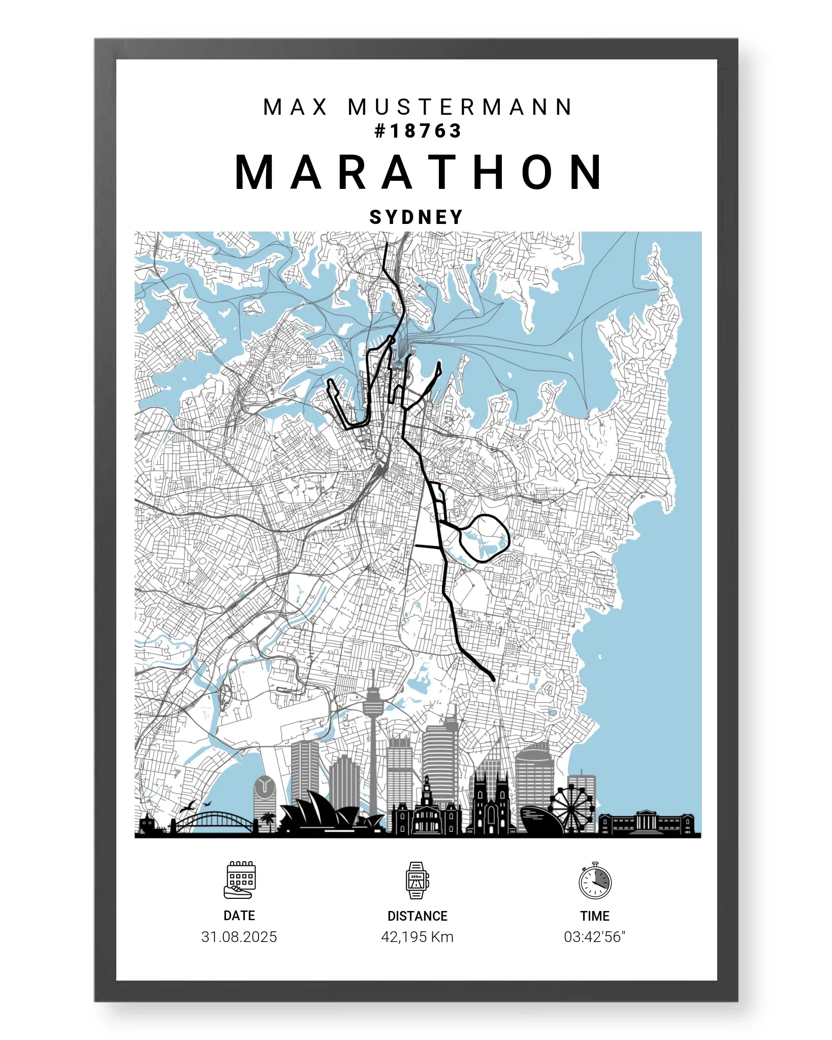 Rahmen - schwarz 40x60