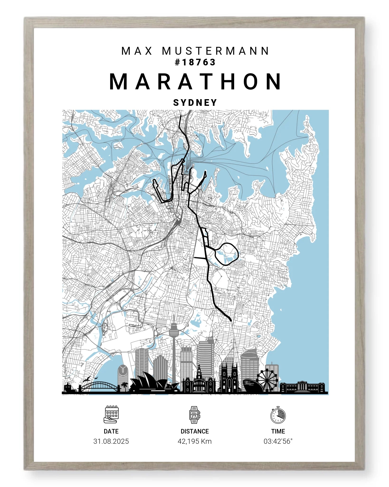 Rahmen - eiche 60x80